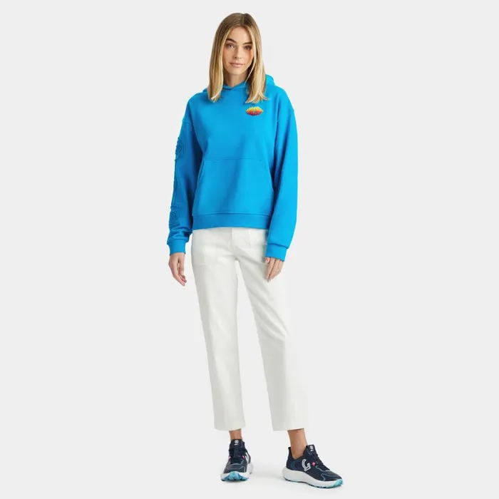 GFORE Hoodies and Tees Women MOTHER GOLFER OVERSIZED FRENCH TERRY HOODIE Catalina