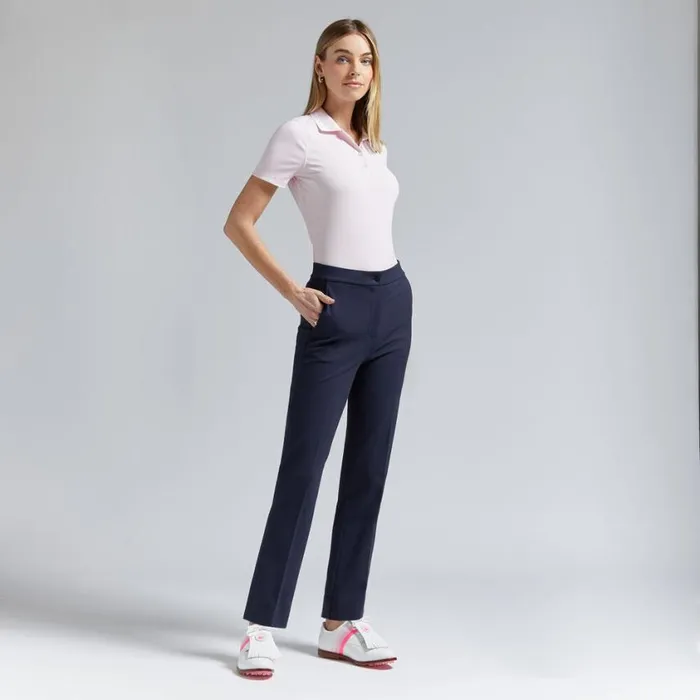 GFORE Polos and Shirts Women CONTRAST COLLAR RIBBED TECH NYLON POLO Blush