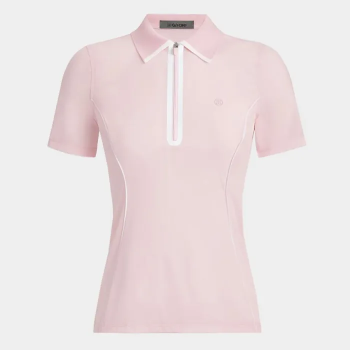 GFORE Polos and Shirts Women LIGHTWEIGHT WARP KNIT QUARTER ZIP POLO Blush