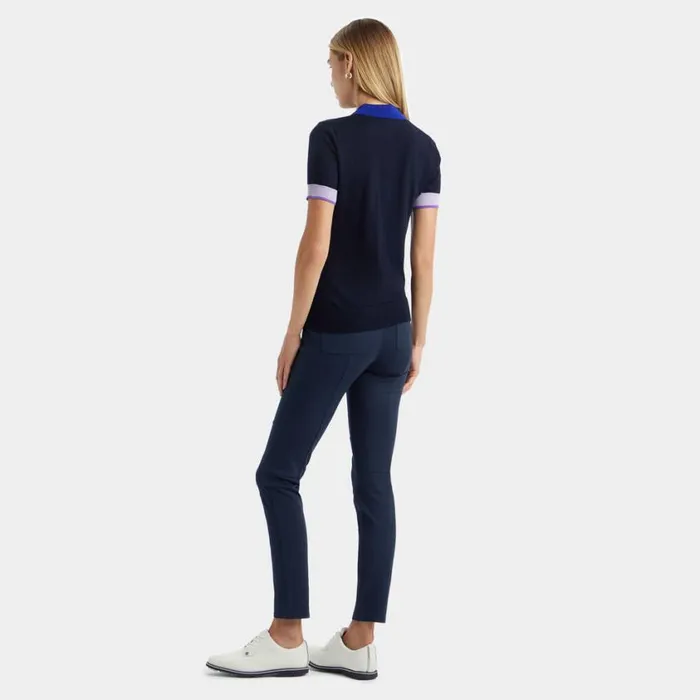 GFORE Polos and Shirts Women MERINO WOOL LAYERED SHORT SLEEVE SWEATER POLO Twilight GFORE Polos and Shirts Women MERINO WOOL LAYERED SHORT SLEEVE SWEATER POLO Twilight