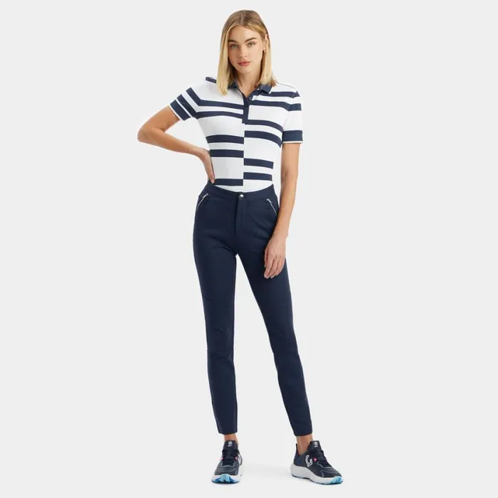 GFORE Polos and Shirts Women OFFSET STRIPE TECH PIQU POLO Snow GFORE Polos and Shirts Women OFFSET STRIPE TECH PIQU POLO Snow