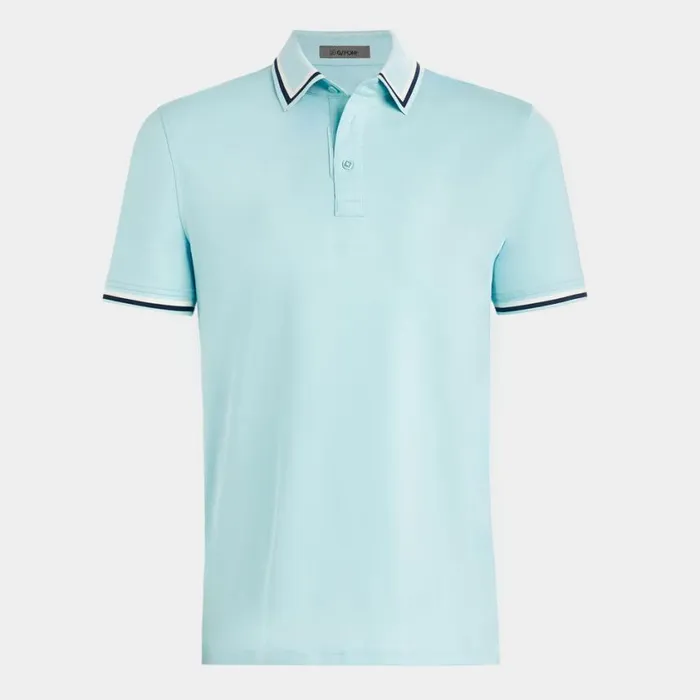GFORE Polos Men GTAB ESSENTIAL TECH JERSEY BANDED SLEEVE POLO Powder