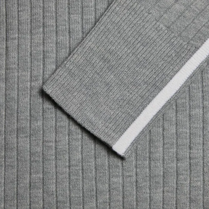 GFORE Ready To Wear Women RIBBED MERINO WOOL BLEND FUNNEL NECK SWEATER Heather Grey GFORE Ready To Wear Women RIBBED MERINO WOOL BLEND FUNNEL NECK SWEATER Heather Grey