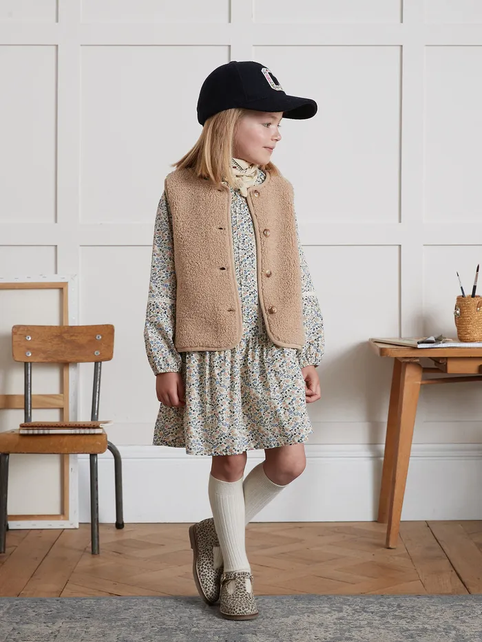 Girls Cyrillus Clothing Dress With Daisy Print Imp Daisy