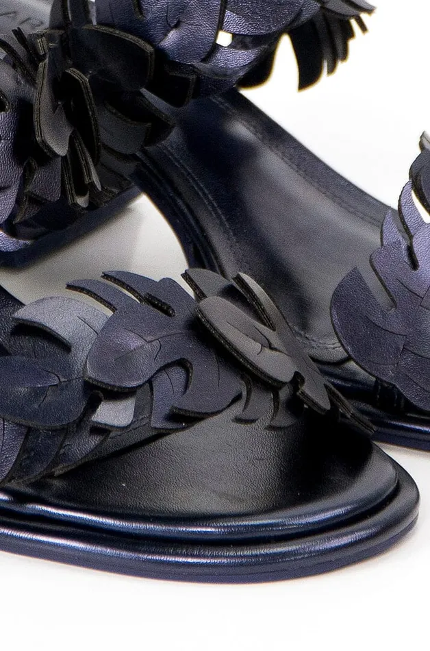 Green Monstera Mid Heel Sandal Women Farm Rio Sandals