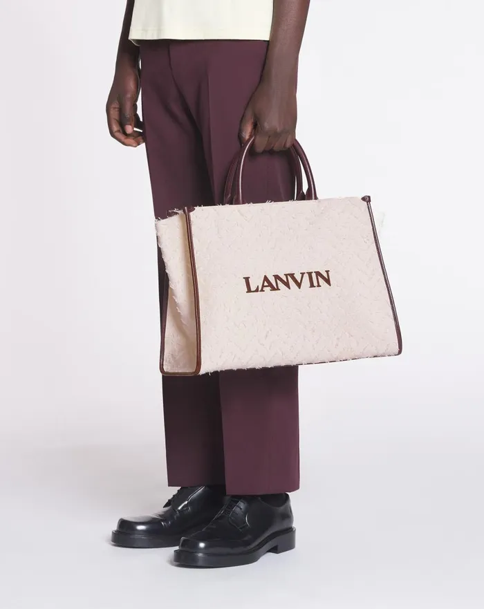 Herringbone Motif Inandout Mm Tote Bag Dark Beigeburgundy Men Lanvin Tote Bags Herringbone Motif Inandout Mm Tote Bag Dark Beigeburgundy Men Lanvin Tote Bags