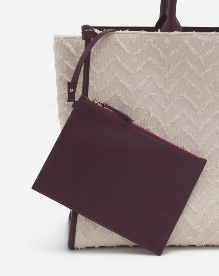 Herringbone Motif Inandout Mm Tote Bag Dark Beigeburgundy Men Lanvin Tote Bags Herringbone Motif Inandout Mm Tote Bag Dark Beigeburgundy Men Lanvin Tote Bags