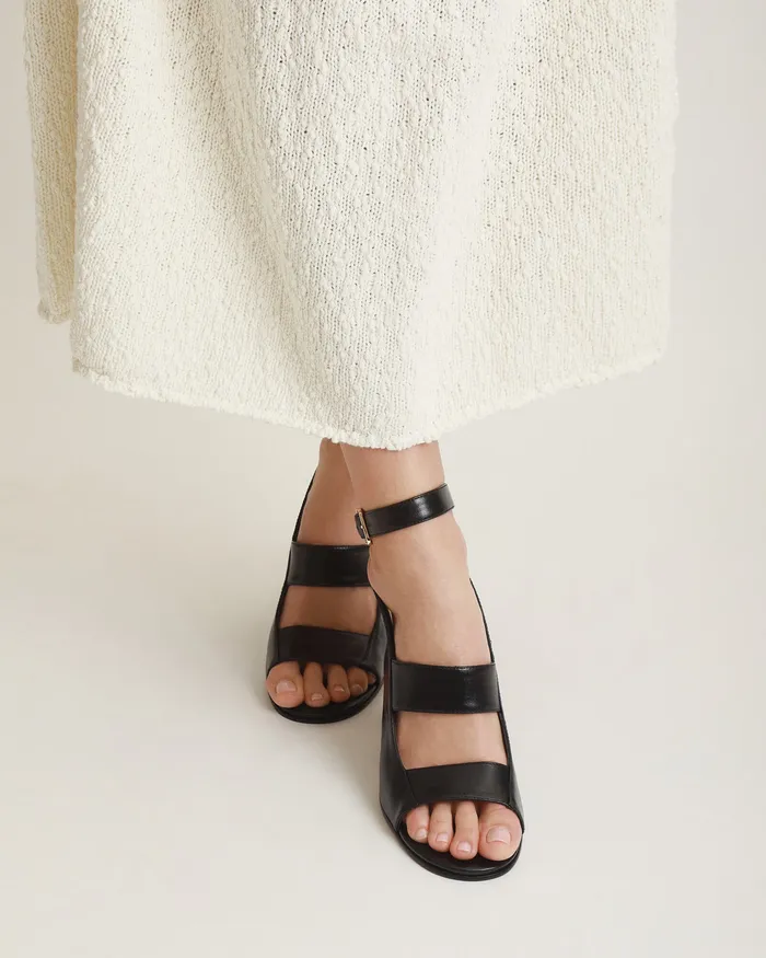 HIGH SANDALS Women jomercer Penny high sandals black leather