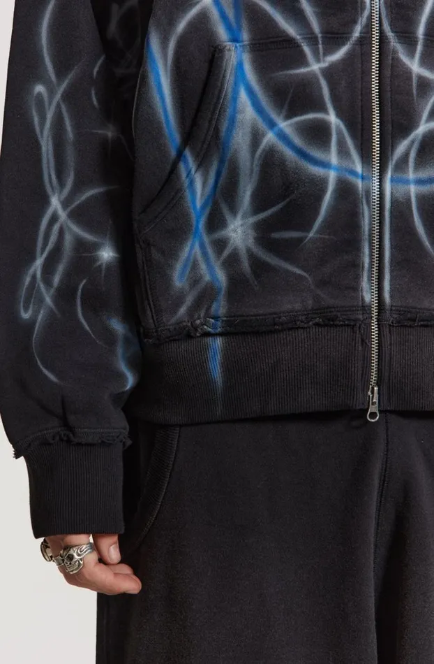 Hoodies and Sweatshirts Men Jaded London Light Across The Water Zip Up Hoodie