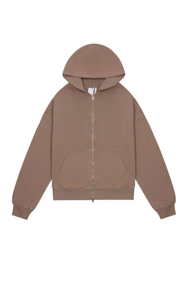 Hoodies and Sweatshirts MenWomen Jaded London NTRLS Clay Oversized Zip Through Hoodie