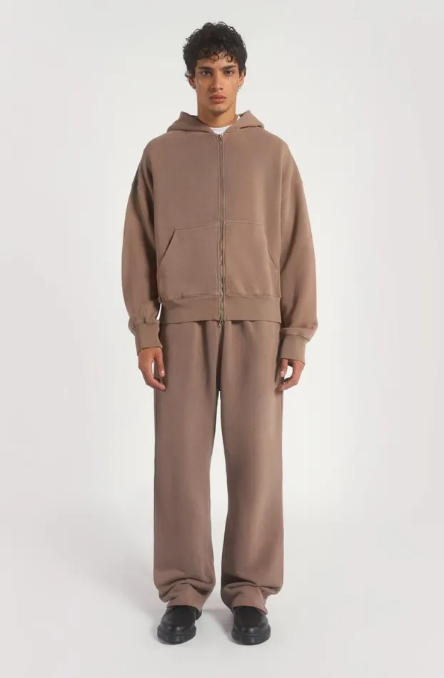 Hoodies and Sweatshirts MenWomen Jaded London NTRLS Clay Oversized Zip Through Hoodie