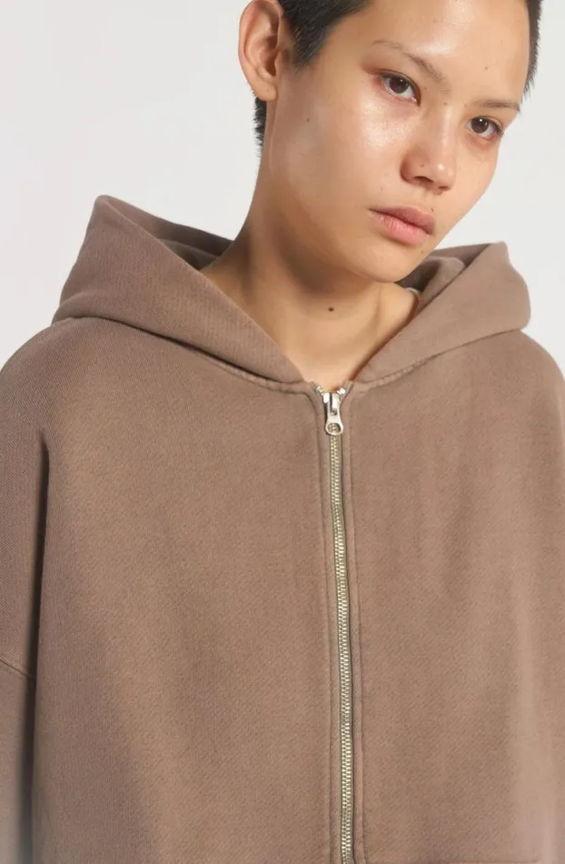 Hoodies and Sweatshirts MenWomen Jaded London NTRLS Clay Oversized Zip Through Hoodie