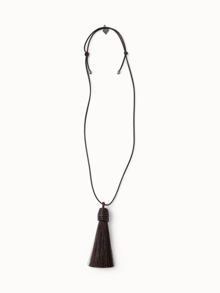 Horsehair Necklace Mahogany Women Akris Necklaces