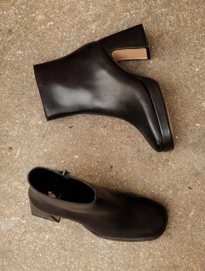 Ins Passion Black Women Bobbies Ankle Boots Ins Passion Black Women Bobbies Ankle Boots