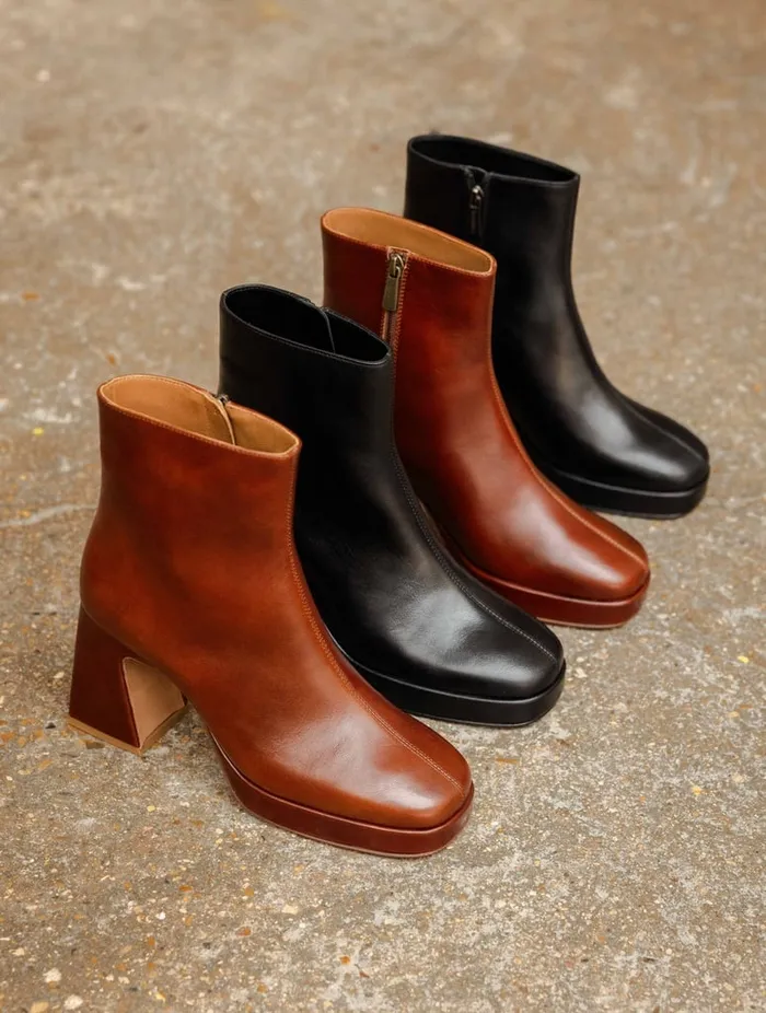 Ins Passion Black Women Bobbies Ankle Boots Ins Passion Black Women Bobbies Ankle Boots