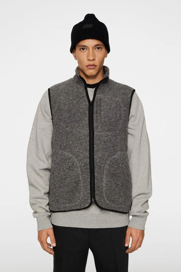 JLindeberg Duncan Wool Fleece Vest Men Vests