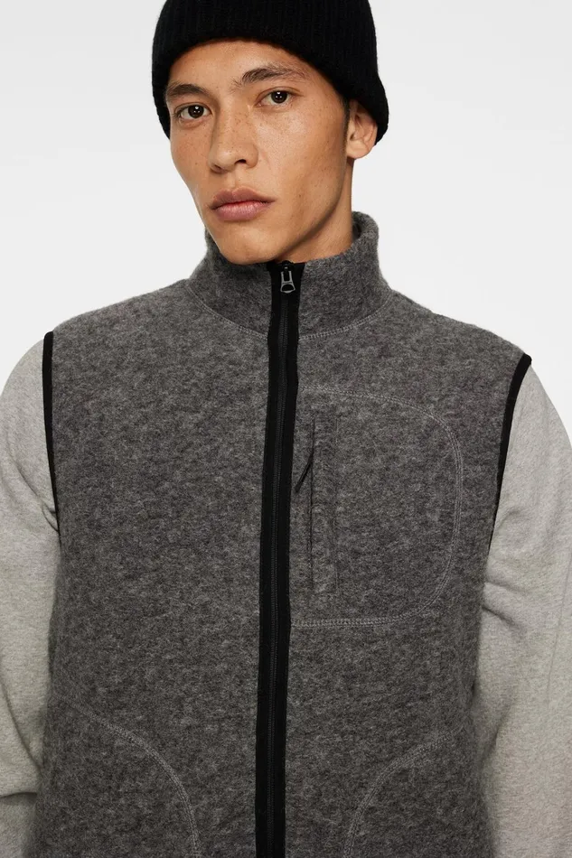 JLindeberg Duncan Wool Fleece Vest Men Vests