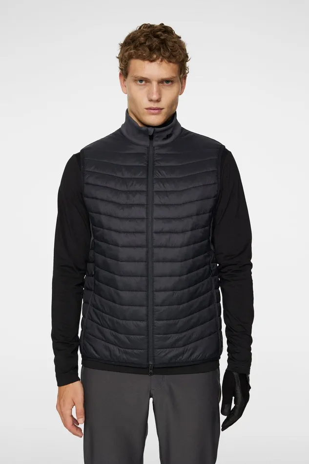 JLindeberg Holden Quilt Hybrid Vest Men Vests