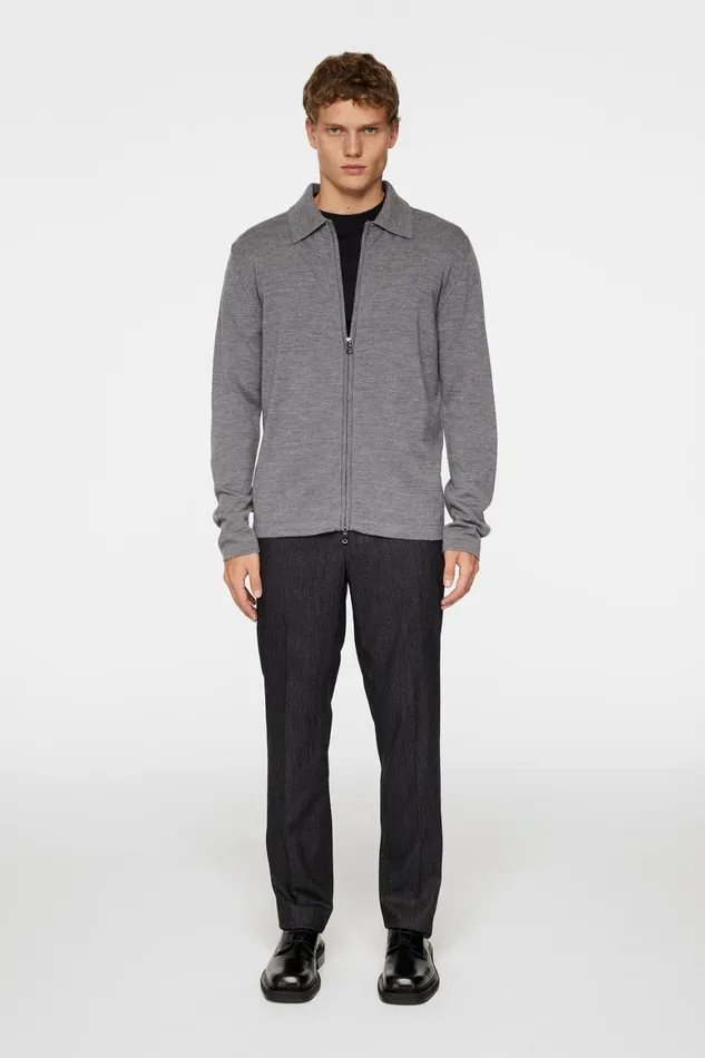 JLindeberg Kaleb Merino Zip Cardigan Men Knitwear