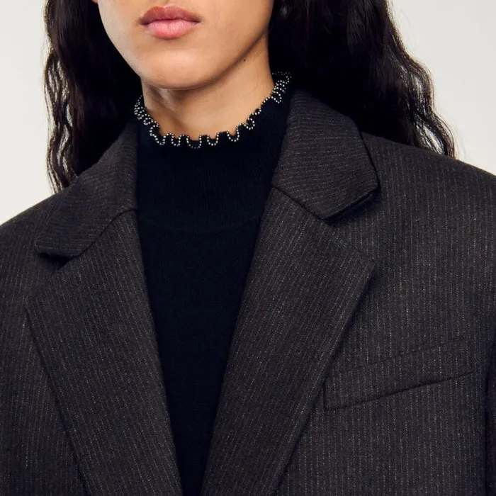 Jackets and Blazers Women SANDRO Suit Jacket Dark Brown