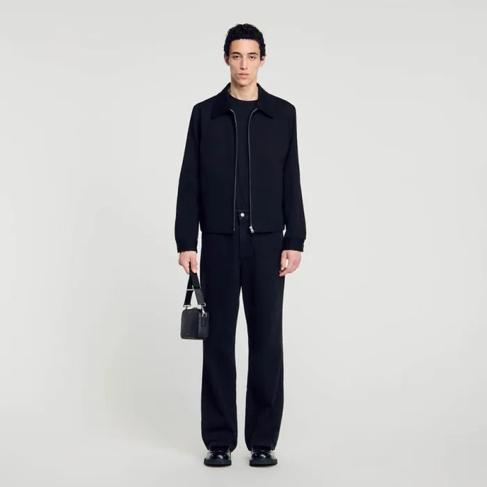 Jackets Men SANDRO Cotton Jacket Black