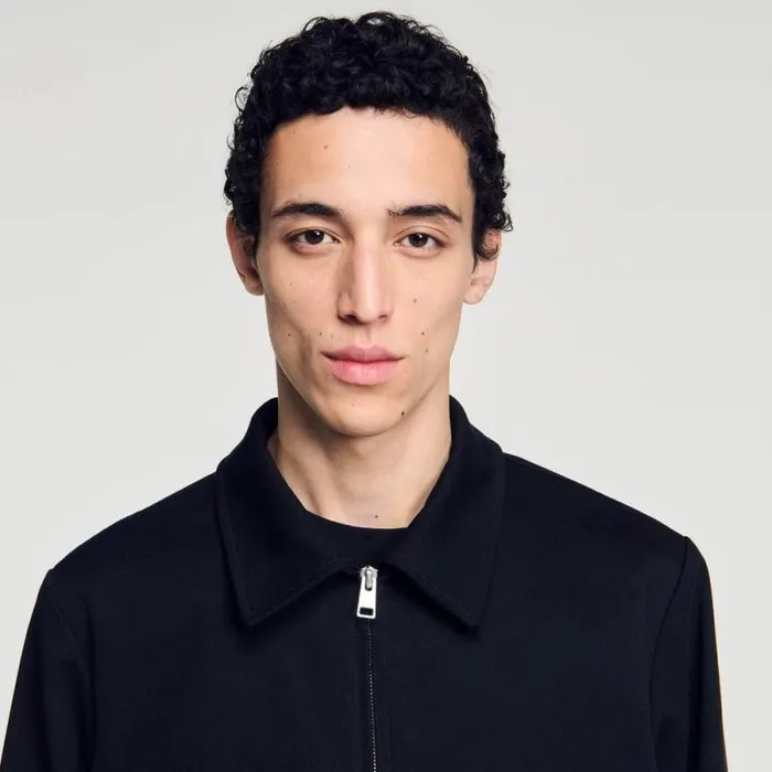 Jackets Men SANDRO Cotton Jacket Black