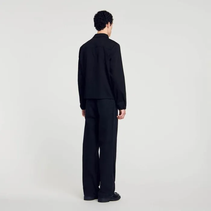 Jackets Men SANDRO Cotton Jacket Black