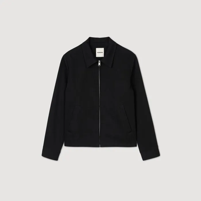 Jackets Men SANDRO Cotton Jacket Black