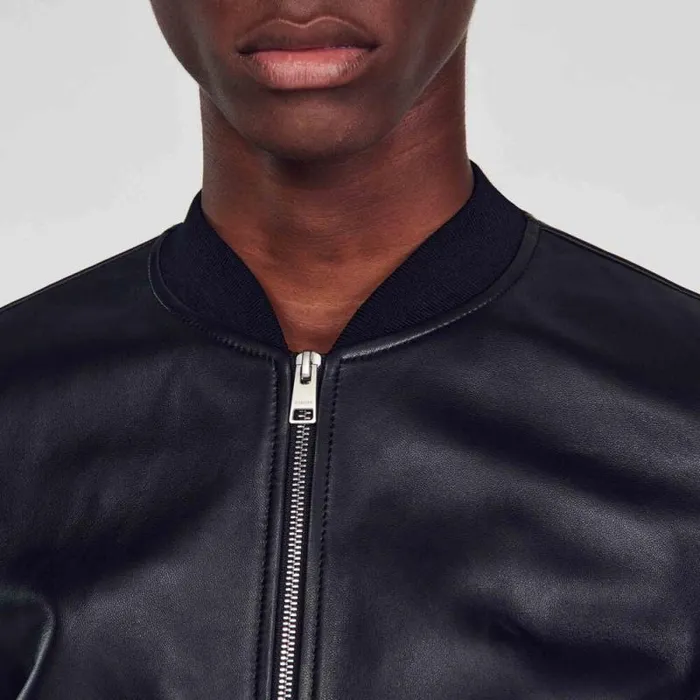 Jackets Men SANDRO Leather Jacket Black