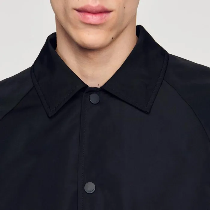 Jackets Men SANDRO Technical Fabric Jacket Black
