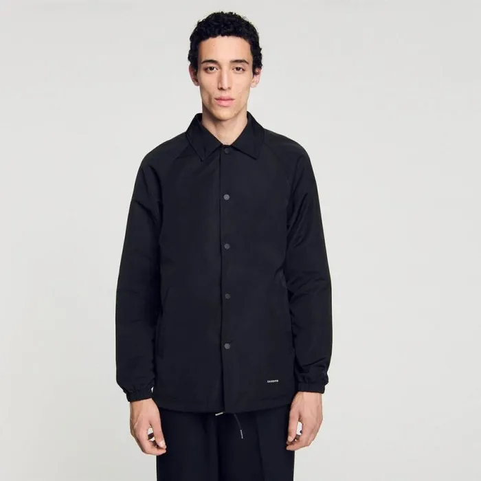 Jackets Men SANDRO Technical Fabric Jacket Black