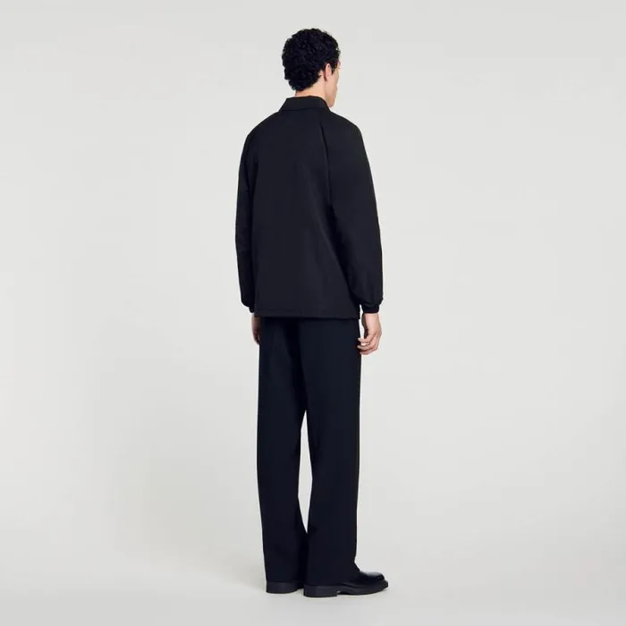 Jackets Men SANDRO Technical Fabric Jacket Black