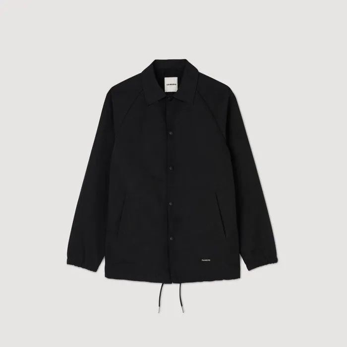Jackets Men SANDRO Technical Fabric Jacket Black