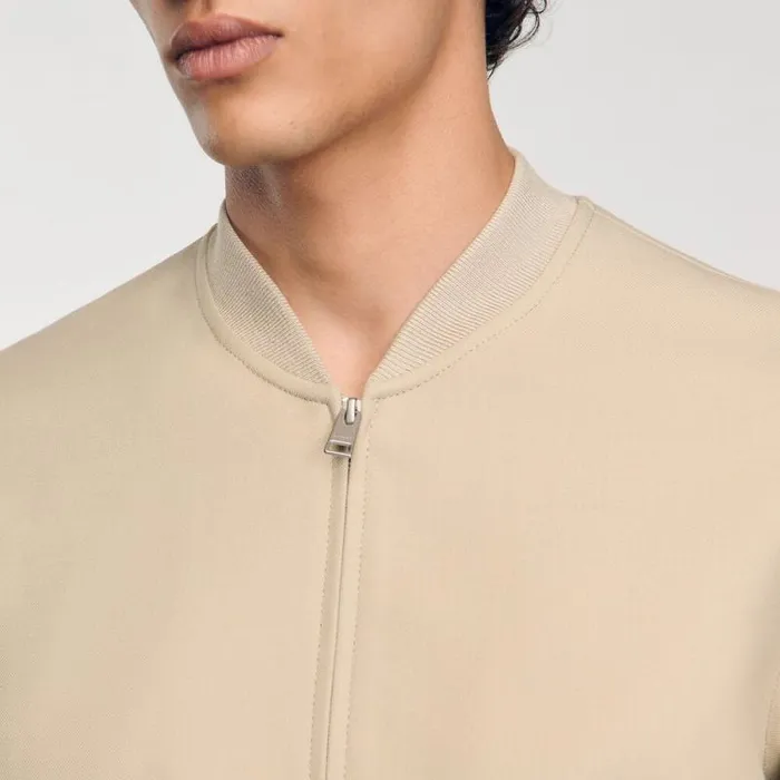 Jackets Men SANDRO Zipup Jacket Ficelle