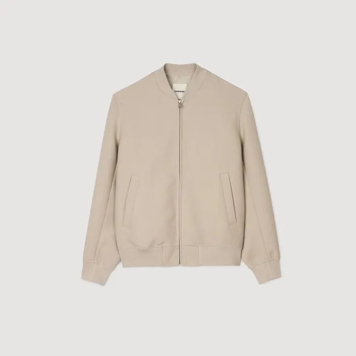 Jackets Men SANDRO Zipup Jacket Ficelle