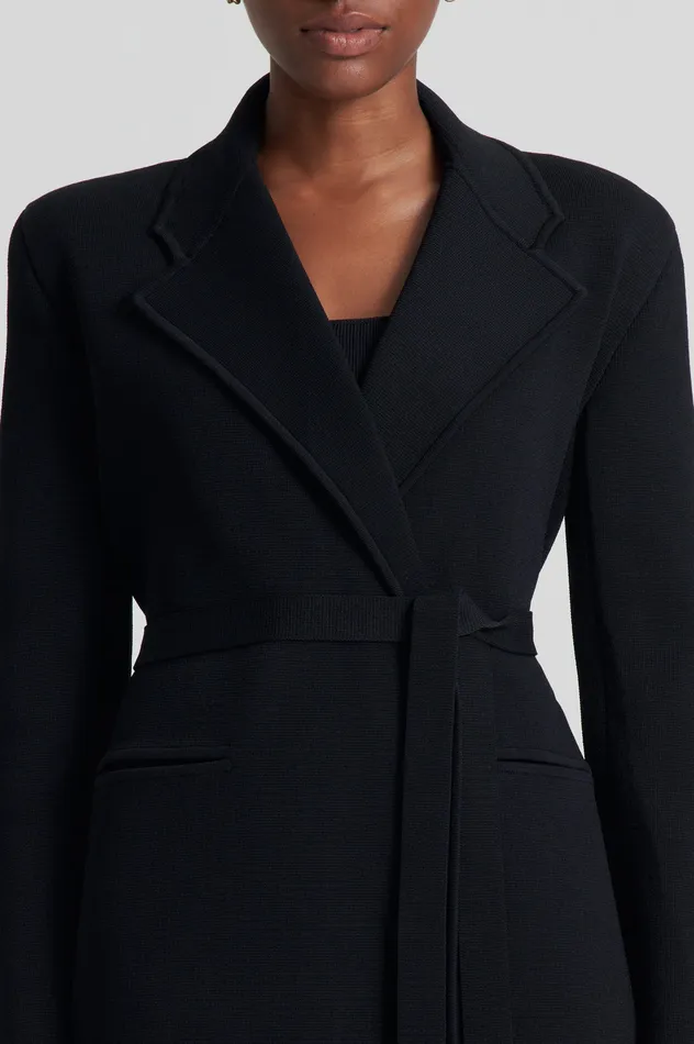 Jackets Scanlan Theodore Women CREPE KNIT LOOSE TAILORED JACKET BLACK Jackets Scanlan Theodore Women CREPE KNIT LOOSE TAILORED JACKET BLACK