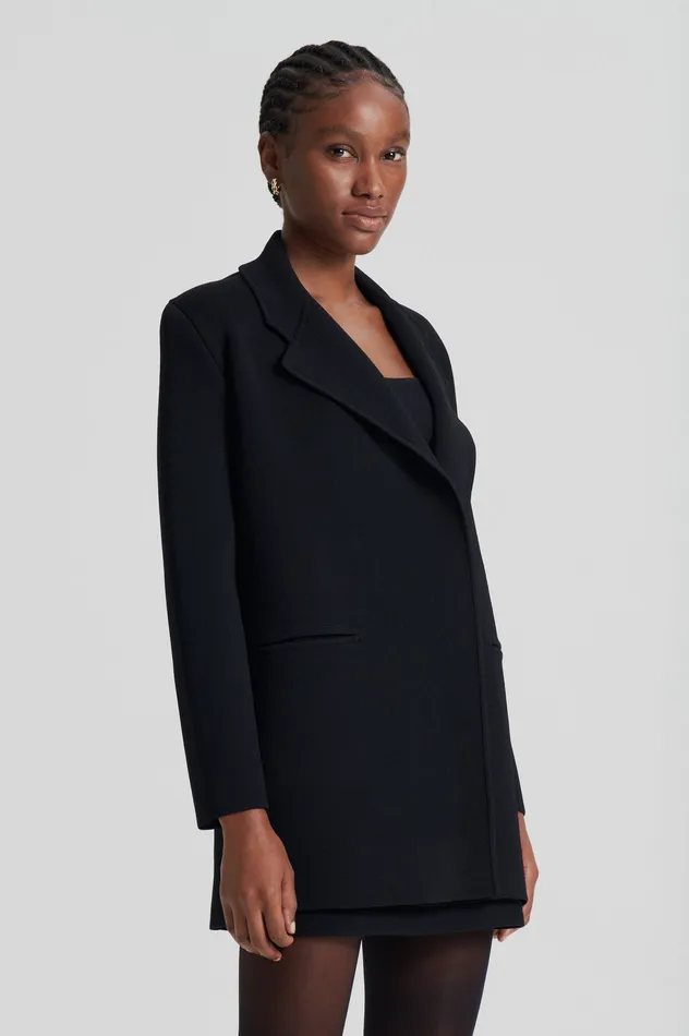 Jackets Scanlan Theodore Women CREPE KNIT LOOSE TAILORED JACKET BLACK Jackets Scanlan Theodore Women CREPE KNIT LOOSE TAILORED JACKET BLACK