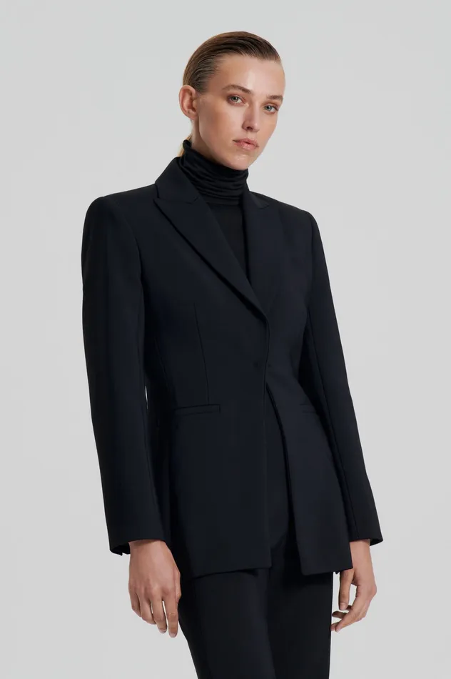 Jackets Scanlan Theodore Women TAILORED JACKET BLACK Jackets Scanlan Theodore Women TAILORED JACKET BLACK