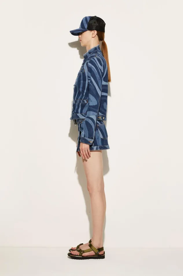 Jackets Women PUCCI MarmoPrint Denim Jacket