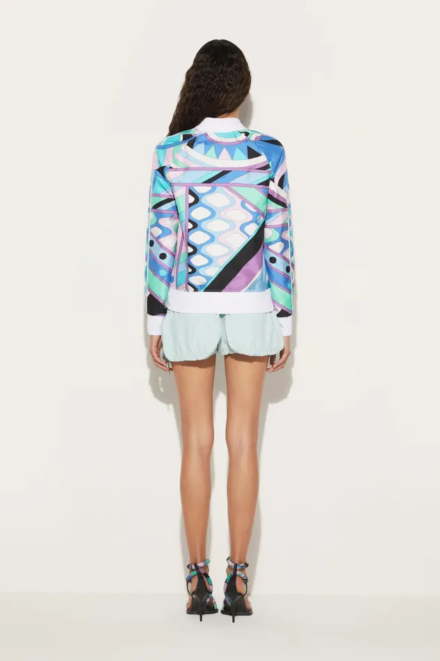 Jackets Women PUCCI VivaraPrint SilkTwill Bomber Jacket
