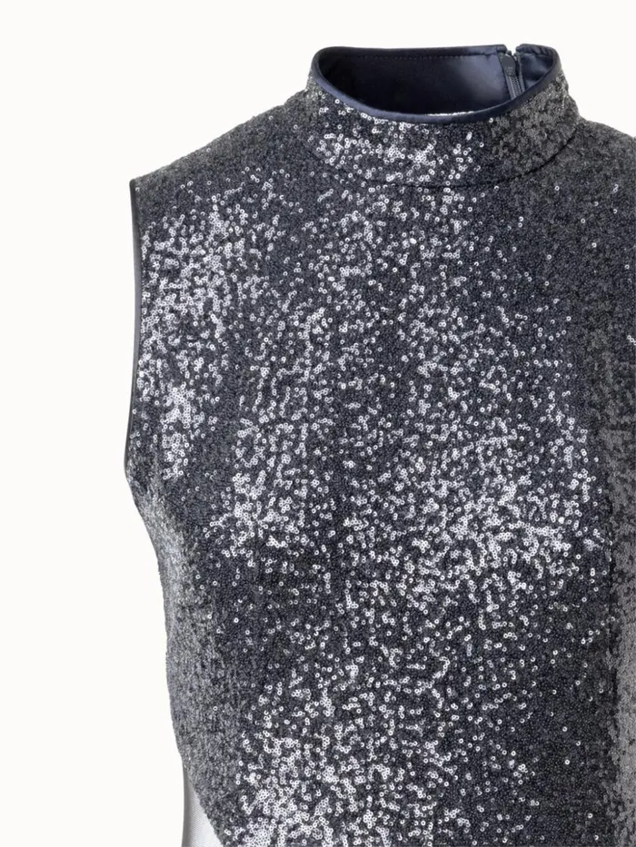 Jersey Sequins Evening Dress With Open Back Stone Women Akris Dresses