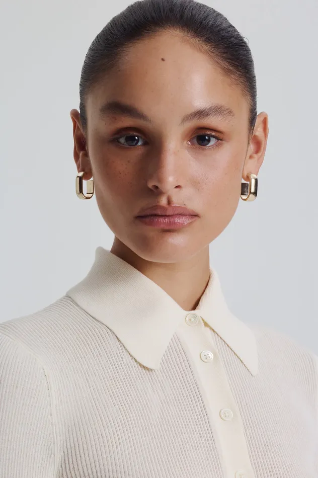 Jewelry Scanlan Theodore Women ROLO HOOP EARRINGS LIGHTGOLD