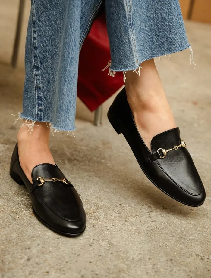 Jill Passion Black Women Bobbies Loafers and Derbies