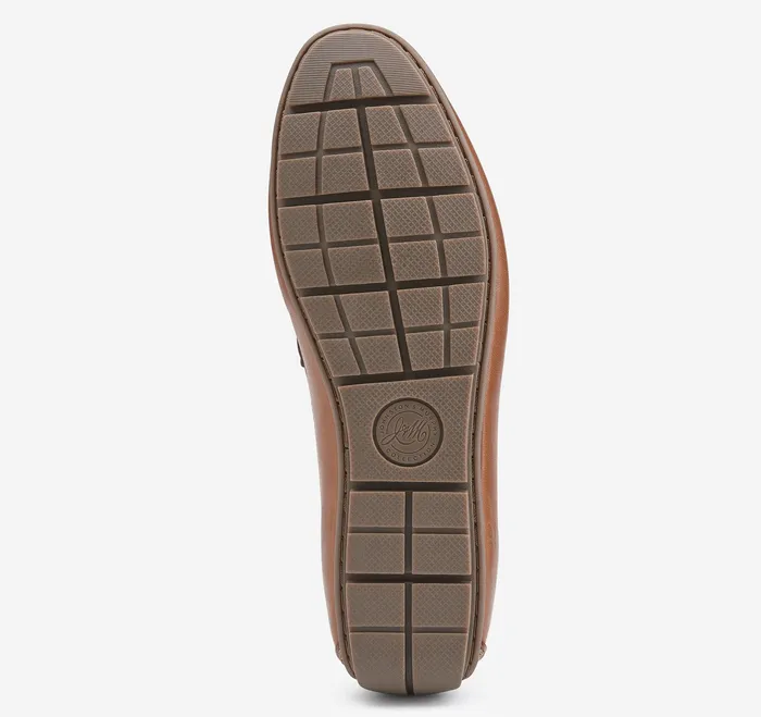 Johnston and Murphy Baldwin Driver Penny Loafer Cognac Sheepskin Men SlipOns and Loafers