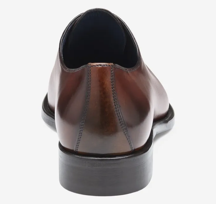 Johnston and Murphy LaceUps Men Larson Plain Toe Mahogany Italian Calfskin