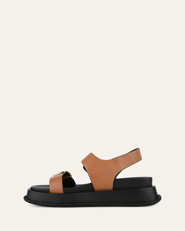 jomercer FLAT SANDALS Women Mabel flat sandals dark tan leather jomercer FLAT SANDALS Women Mabel flat sandals dark tan leather