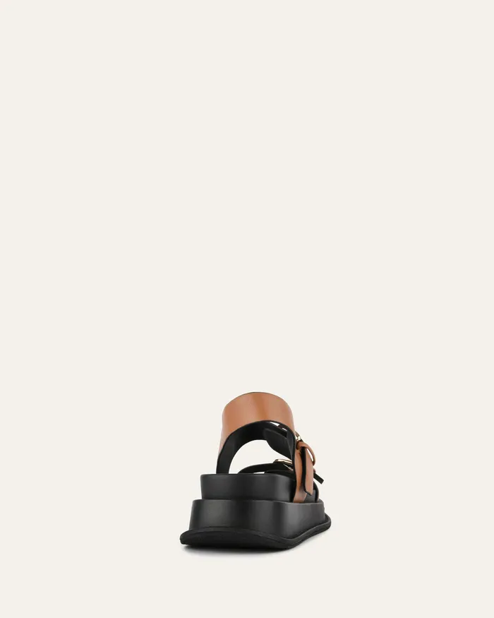 jomercer FLAT SANDALS Women Mabel flat sandals dark tan leather jomercer FLAT SANDALS Women Mabel flat sandals dark tan leather