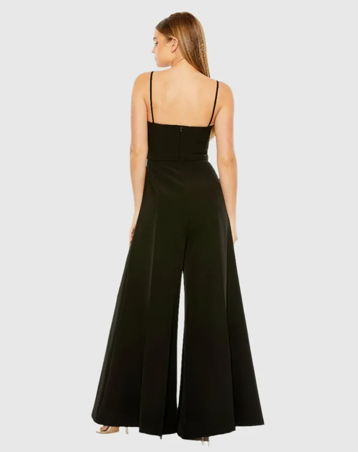 Jumpsuits and Rompers Slim Strap Beaded Bustier Top Jumpsuit Black 8211 Mac Duggal Women Jumpsuits and Rompers Slim Strap Beaded Bustier Top Jumpsuit Black 8211 Mac Duggal Women