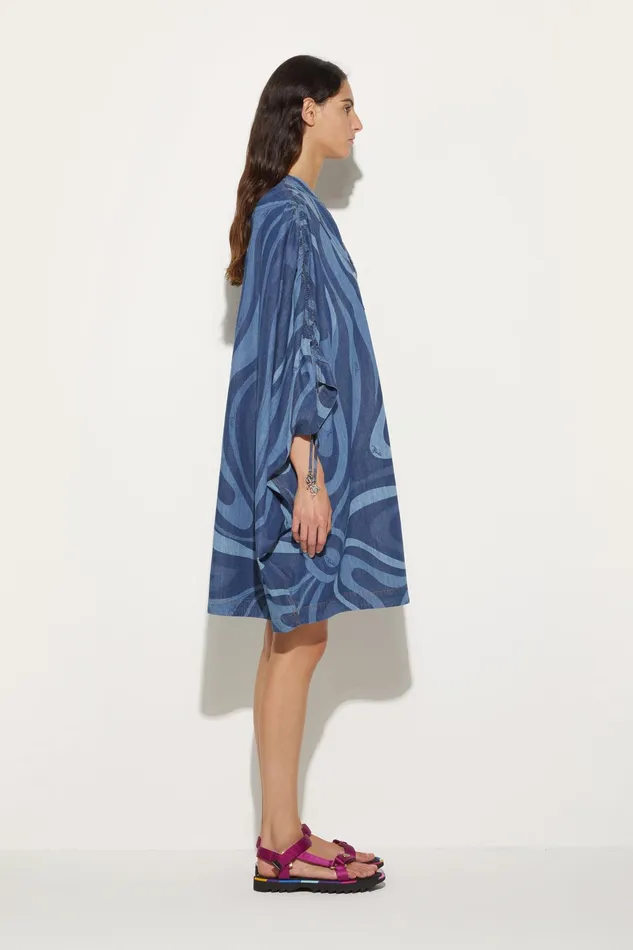 Kaftans Women PUCCI MarmoPrint Denim Kaftan