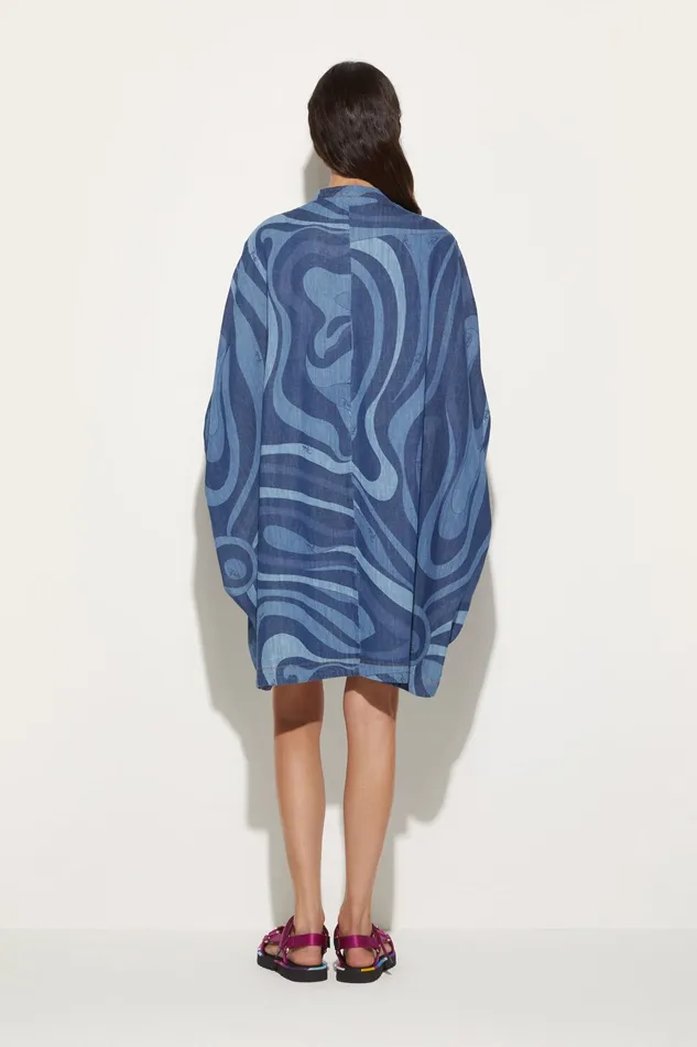 Kaftans Women PUCCI MarmoPrint Denim Kaftan